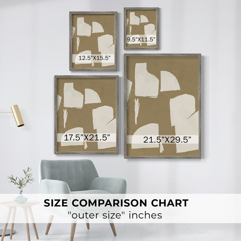 ChunkyAbstractIV Framed Print - Solid Wood, 15" H x 12" W
