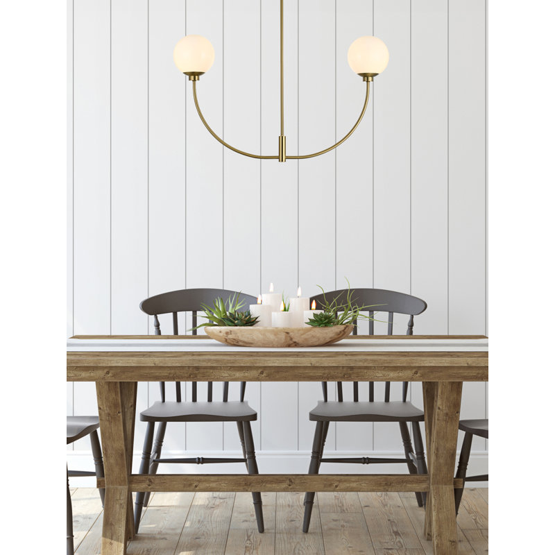 Living District Nyomi 36 Inch chandelier in Satin Gold, Satin Gold, 21" H x 36" W x 7" D