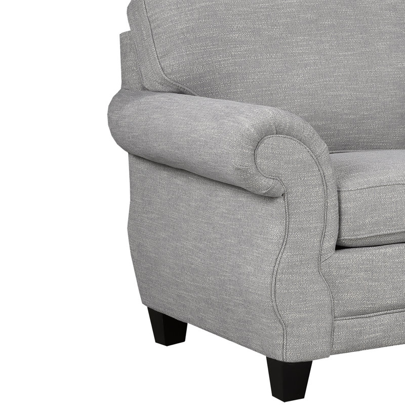 Barry Fabric Sofa, Gray, 39" H x 64" W x 37" D, 2
