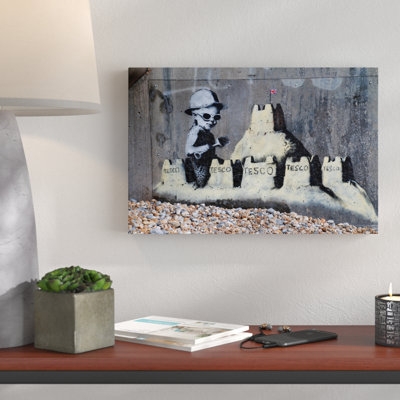 Tesco Castle by Banksy - Wrapped Canvas Print
