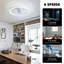 Ventilateur de plafond encastré moderne 24 po avec lumière DEL et télécommande-719078306