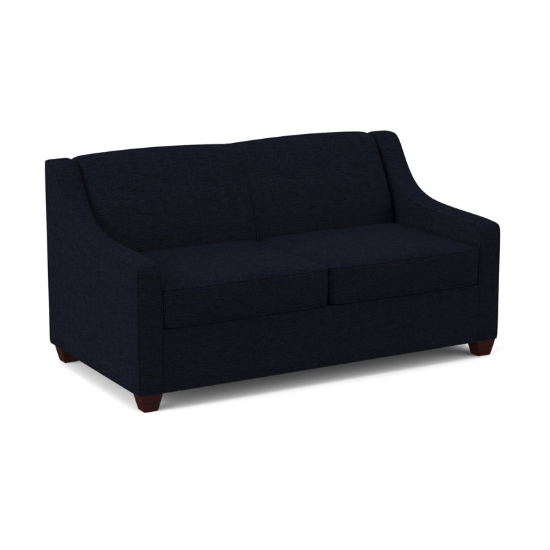Phillips 68" Recessed Arm Sofa Bed with Reversible Cushions, Empire Mahogany, Saylor Navy, Hybrid
