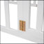 Structure de lit simple en bois avec clôture et porte-116965490