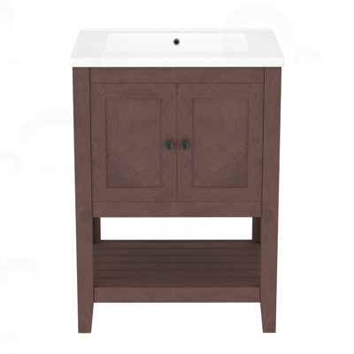 Meuble-lavabo moderne avec tablette ouverte