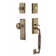 Nostalgic Warehouse New York Plate F Grip Handleset with Single Cylinder Deadbolt and New York Knob