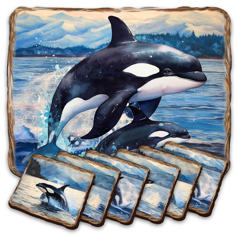 Napperon Playful Orcas