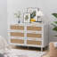 Armoire de rangement multi-usages en rotin à 6 tiroirs-369964508