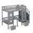 Bunk Bed With Changeable Table, Bunk Bed Turn Into Upper Bed And Down Desk-760497520-760497521