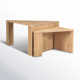 Daire Solid Wood Nesting Coffee Table