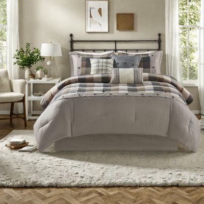 Ensembles de literie confortables en polyester 7 pièces, style maison de campagne pour la maison