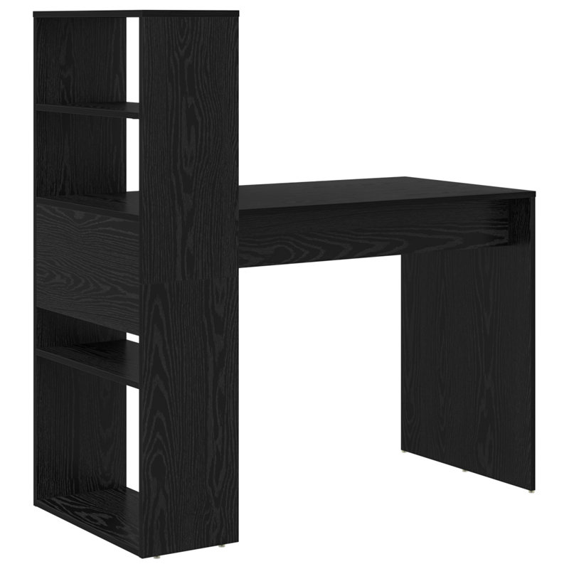 Desk Engineered Wood Medium Desk, Black Oak