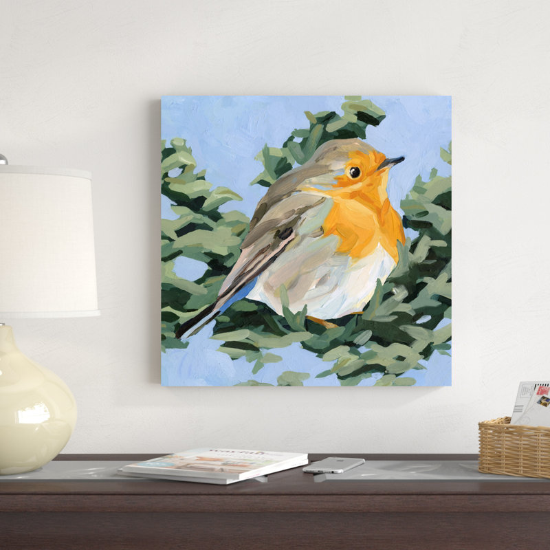 Painterly Bird I, H 20 po x l 20 po