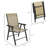 Outsunny Set Of 4 Patio Folding Chairs, Stackable Outdoor Sling Patio Dining Chairs With Armrests For Lawn, Camping, Dining, Beach, Metal Frame, No Assembly, Light Mixed Brown-1101604045