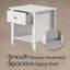 Table de bout avec tiroir - Table d'appoint avec tablette de rangement - Table de chevet en bois de style traditionnel pour la chambre à coucher ou le salon