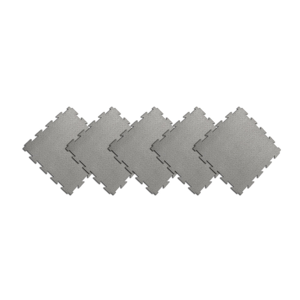 Rubber-Cal Terra-Flex Interlocking Rubber Floor Tiles (10-Pack, 40 Sq Ft) - Gym, Garage, Workshop Flooring