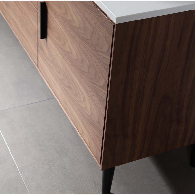 Portree 72" W Double Vanity, Walnut