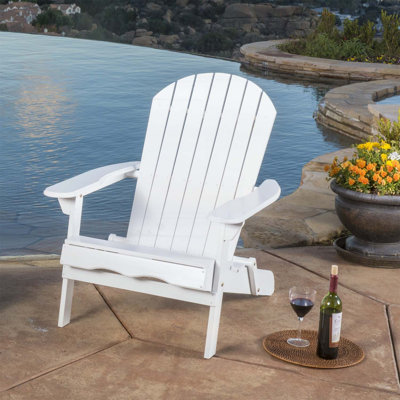 Chaise Adirondack en bois d'acacia Malibu avec conception pliable pour le confort et la durabilité à l'extérieur