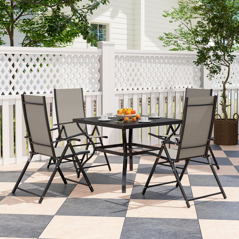 4 - Person Patio Dining Set with, Brown