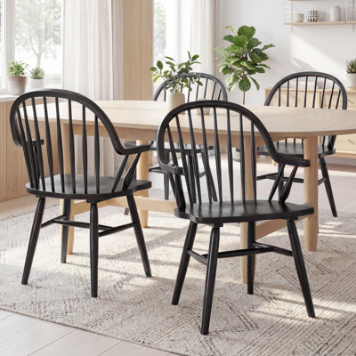 Hughes Windsor-Back Solid Wood Dining Chair
