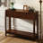 Walnut Finish Narrow Entryway Table