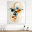 Horloge murale moderne bleu sarcelle, dessin au trait abstrait II-99631846