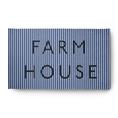 Tapis en chenille Farmhouse Ticking Farmhouse-CRWN1468BL40