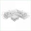 Canapé modulaire, canapé surdimensionné en velours côtelé 6 places pour salon, brun | Velours côtelé | Brun-1520290164