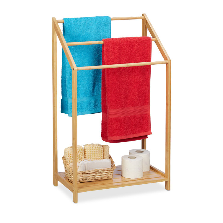 Belfry Bathroom Bamboo towel rail with shelf | Wayfair.ie