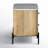 Carmela White Marble & Mango 2 Drawer 24" Nightstand