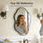 Cloud Shaped Wall Mirror, 36"x24" Black Metal Frame Decorative Mirror For Bathroom, Living Room, Bedroom, Entryway – Modern Asymmetrical Vanity Mirror With Tempered Glass