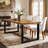 70.9" Solid Wood Dining Table, Farmhouse Kitchen Table 6-8 People With Heavy-duty Metal Legs