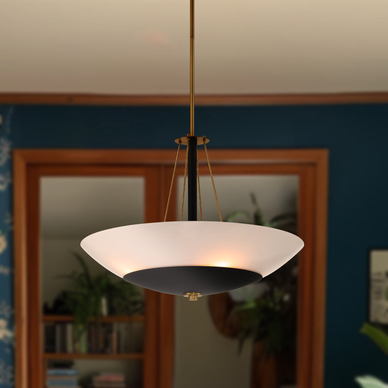 Brayden Studio® Ensi - 4 Light Pendant In Sand Coal & Soft Brass Finish