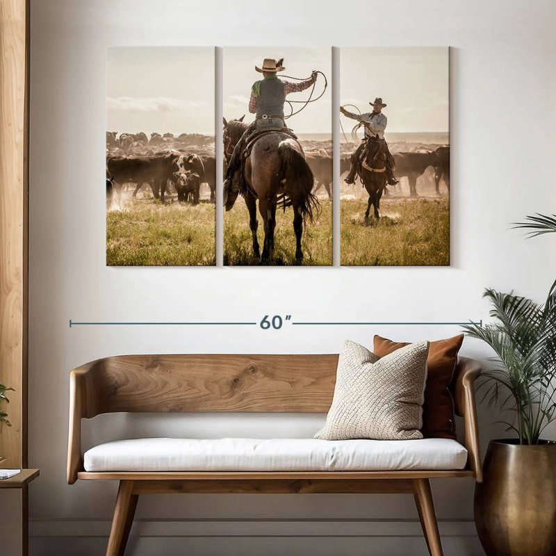 Brampt Cattle Drive Day, 32" H x 50" W