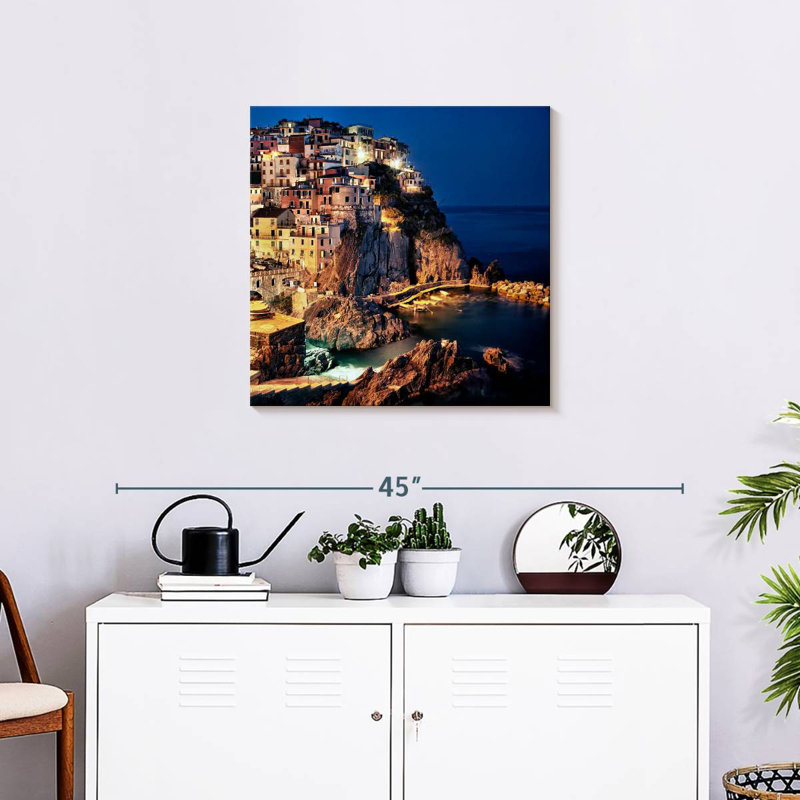 Gillard Manarola au Cinque De Terre, Italie, H 24 po x l 24 po