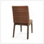 Chaises de salle à manger rembourrées avec pieds en caoutchouc (ensemble de 2), brun cognac, design moderne Mid-Century pour une salle à manger élégante