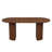 70.8" Oval Dining Table For 4 6 Person Kitchen Table With Semi-Cylindrical Legs Base Large Modern Farmhouse Wooden Dinner Tables For Kitchen Dining Living Room Walnut