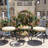 Chair And Table For Outdoor Relaxation On Balconies, Featuring Smooth , - Proof Table, Lightweight Design Of 2 Chairs A Tempered Glass Suitable Relaxation, Simple Assembly