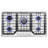 Trifecte 36" Silver Natural Gas 5 Burner Cooktop