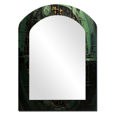 Miroir décoratif sur arc en métal