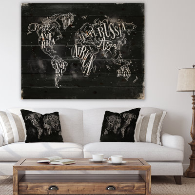 Carte du monde - impression sur toile