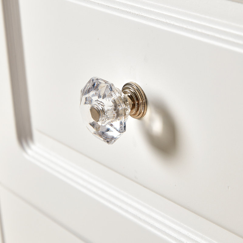 Chadwick 4 Drawer Storage Cabinet with Crystal-Style Handles