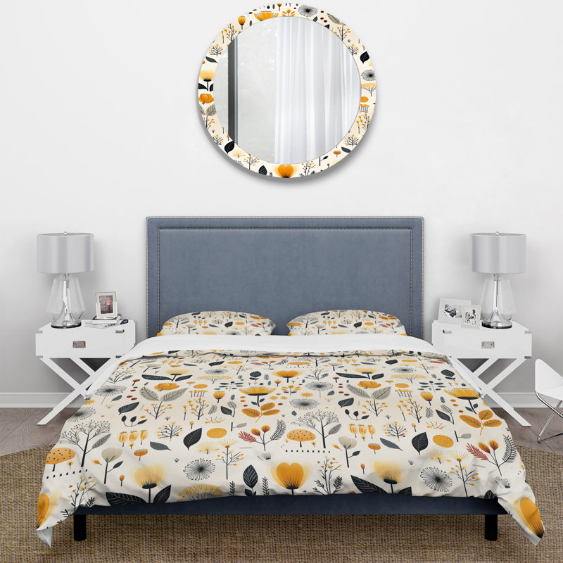Ensemble de housse de couette Mcm Scandinavian Harmony I, Housse de couette pour grand lit et 2 taies décor