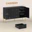 Buffet 47 "avec 3 tiroirs et 2 portes Buffet moderne noir-367107865