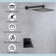 Matte Black Brass Shower System With Rough-in Valve