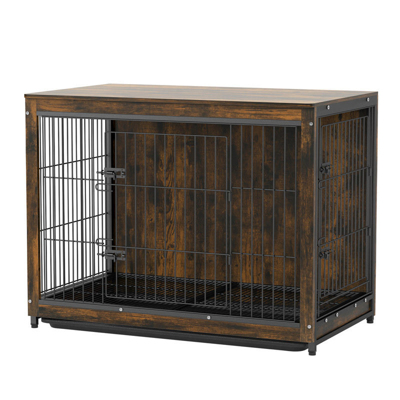 Algunde Wood Furniture Style Crate with 2 Doors, Medium ( 27" H x 31" W x 23" D )