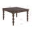 Durante 48'' Solid Wood Square Turned Leg Dining Table, Coffee Brown-1689242689