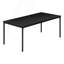 Ensemble de table 3 pièces en métal noir avec stratifié noir contemporain contemporain.-1641336480
