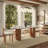 71" Mid-Century Modern Oval Dining Table For 6, Pandora Scratch-Resistant Glossy Sintered Stone Top & Walnut Fluted Pedestal Base, Easy-To-Clean Kitchen Table, Fluted Dining Table, Japandi Dining Table-1926284169-1926284168-1914609869
