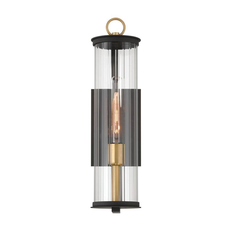 1 LIGHT OUTDOOR WALL SCONCE, 19.25" H x 5" W x 6.25" D