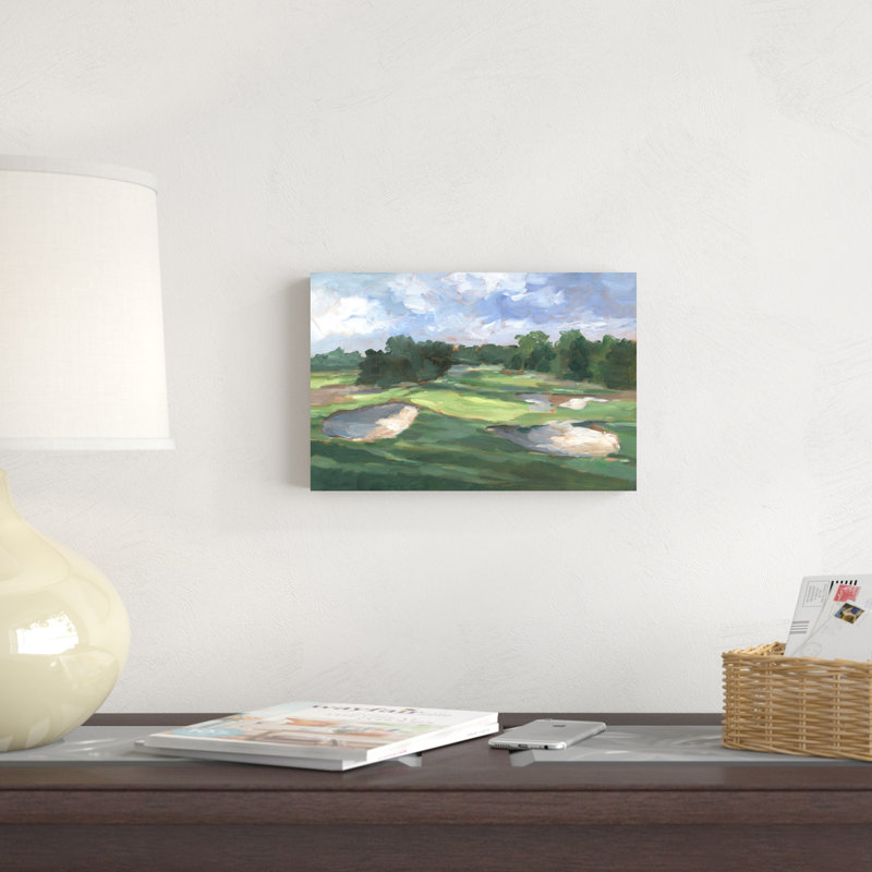 Étude de terrain de golf III par Ethan Harper - reproduction, H 8 po x l 12 po, Érable